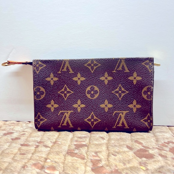 Auth Louis Vuitton monogram canvas accessory cosmetic bucket pouch pm clutch - Picture 1 of 10